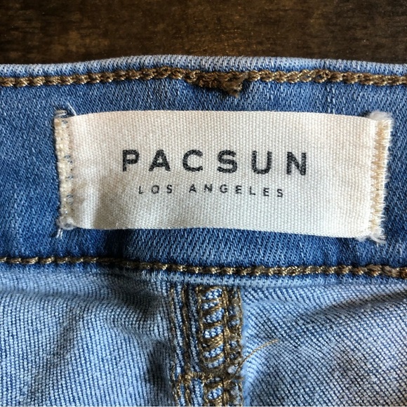PACSUN Ankle Jegging Jeans Women’s 26 Faded Raw Hem Boho Skinny Stretch Denim - Picture 3 of 14